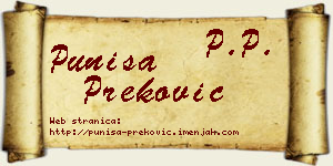 Puniša Preković vizit kartica